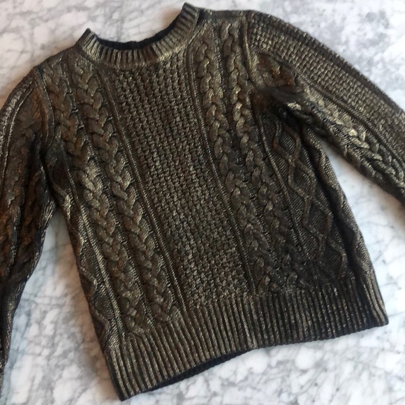 MICHAEL Michael Kors Cable Knit Metallic Sweater - Picture 2 of 10